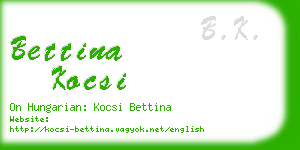 bettina kocsi business card